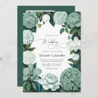 Eucalyptus Soft, Mint Frost & Snowdrop Wedding Invitation