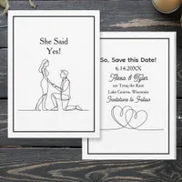 Big love. Big day. Save the date. Black Border Invitation