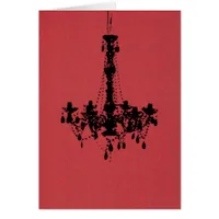 Chandelier on Red Background