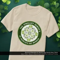 Shamrock Mandala St. Patrick's Day Family Party T-Shirt