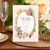 Luau Sweet Sixteen Hula Table Number ID1092