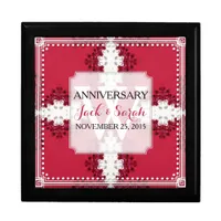 Medieval White Cross White Wedding Anniversary Box