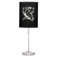 F-Caw-F Funny Raven Vintage Crow Sarcastic Humor C Table Lamp