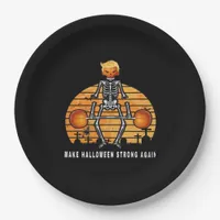 Trumpkin Make Halloween  Again Gym Fitness Funny Paper Plates