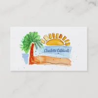 Hand-drawn Fun Beach Business Card