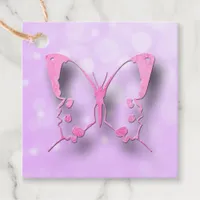 Personalized Thank You Butterfly Purple Favor Tags