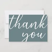 Birthday Gray Modern Script Thank You