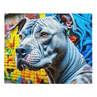 Urban Graffiti Street Art City Pitbull Lover Jigsaw Puzzle