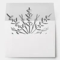 Snowflake Winter Wedding RSVP Envelope