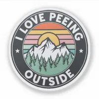 I Love Peeing Outside Nature Lover Vinyl Sticker