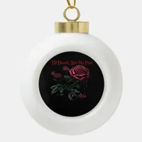 Till Death Do Us Part Classic – Love Design Ceramic Ball Christmas Ornament