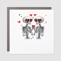 Skeleton Heart Hands Trending Modern Aesthetic Car Magnet