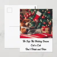 Drunk Reindeer Christmas Don't Drink and Drive Postcard