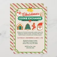 Christmas Cookie Exchange & Recipe Swap Tan Party Invitation