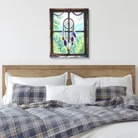 Dreamcatcher in Window | Boho Art Canvas Print