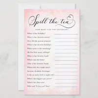 Spill the Tea Bridal Shower Game – Tea Party Theme