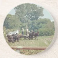Making Silage #amishcountry #farmlife #amish Drink Coaster