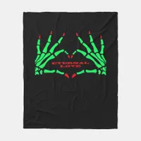 Skeleton Hands - Funny Halloween Fleece Blanket