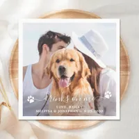 Dog Wedding Custom Photo Cocktail Napkins
