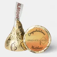 Graduation party gold name congratulations hershey®'s kisses®