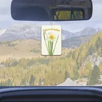 Daffodil Spring Flower Botanical Art Personalized Air Freshener