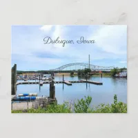 Dubuque, Iowa Bride over the Mississippi River  Postcard