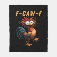 F-Caw-F Gothic Crow Humor Funny Vintage Style Fleece Blanket
