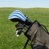 Classic Stripe | Navy Blue, Turquoise And White Golf Head Cover