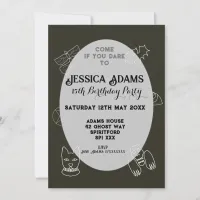 Whimsy goth birthday party witchy gothic invitation