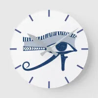 Mystic Eye of Horus Symbol Round Clock