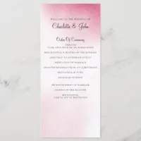 Pink Ombre Wedding programs