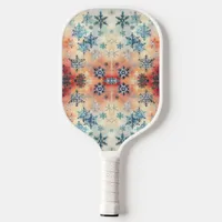 Vintage Snowflakes Pattern - Pickleball Paddle