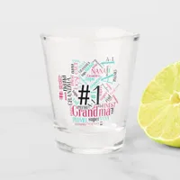 Best Ever Grandma Word Cloud ID268 Shot Glass
