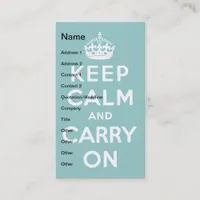 Keep Calm Sky Blue Business Card