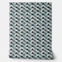 Mosaic Mini - Blues, Greens & Pinks - Coastal Wallpaper