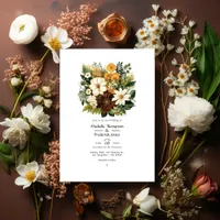 Forest Green, Chocolate Brown, Craft Brown Wedding Invitation