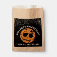 Halloween Basket Ball Trick or Basketball Birthday Favor Bag