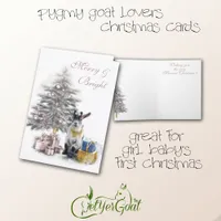 Merry & Bright Pygmy Goat Baby Pink Card