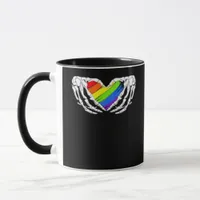 Pride - Pride Skeleton Hands With Heart 2 Classic Mug