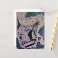 1950s Circus Mixed Media Collage Postcard