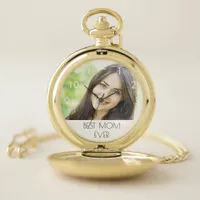 Mother photo text pocket watch