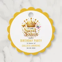 its my sweet sixteen 16 th birthday favor tags