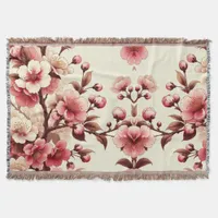 Cherry Blossom Throw Blanket