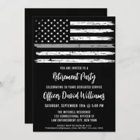 American Flag Correctional Officer Retirement Invitation