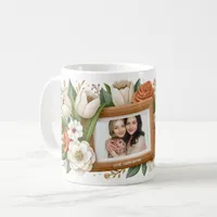 Best Mom Ever Flowers Photo Name Mother’s Day  Coffee Mug