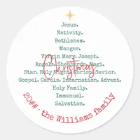 Nativity Christmas Christian Faith Jesus Religious Classic Round Sticker