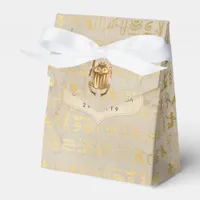 Gold Foil Egyptian Themed Party Favor Boxes