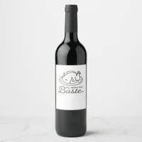 All About That Baste Thanksgiving Minimal Design Wine Label