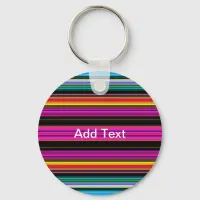 Thin Colorful Stripes - 2 Keychain