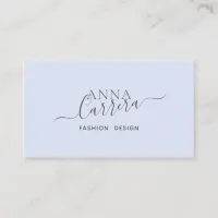 Minimal Luxury Boutique Blue Modern Calligraphy Business Card